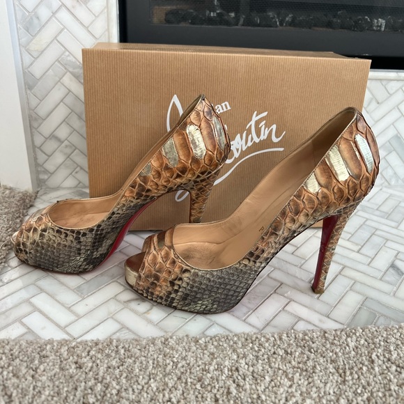 Christian Louboutin Shoes - Christian Louboutin very prive 120 python pumps- size 36.5